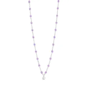 Gigi Supreme Classic 1 Diamond Necklace, Lilac, White Gold, 16.5"