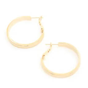 Gold Hammered Metal Hoop