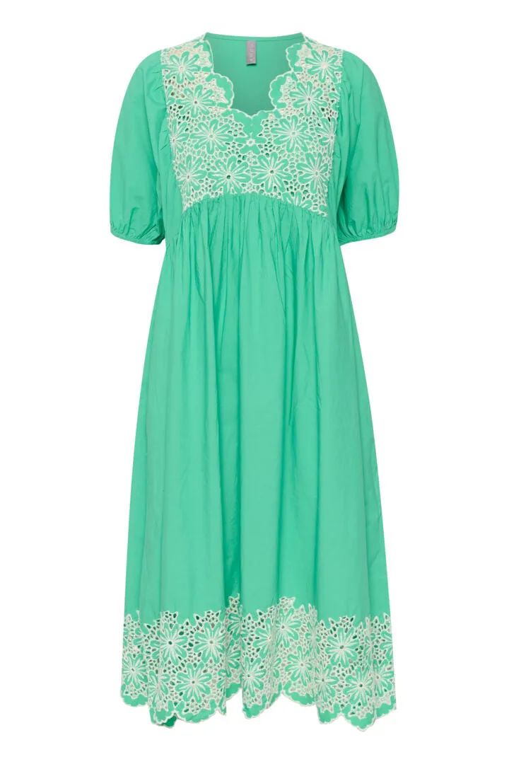 Green Brocade Dress