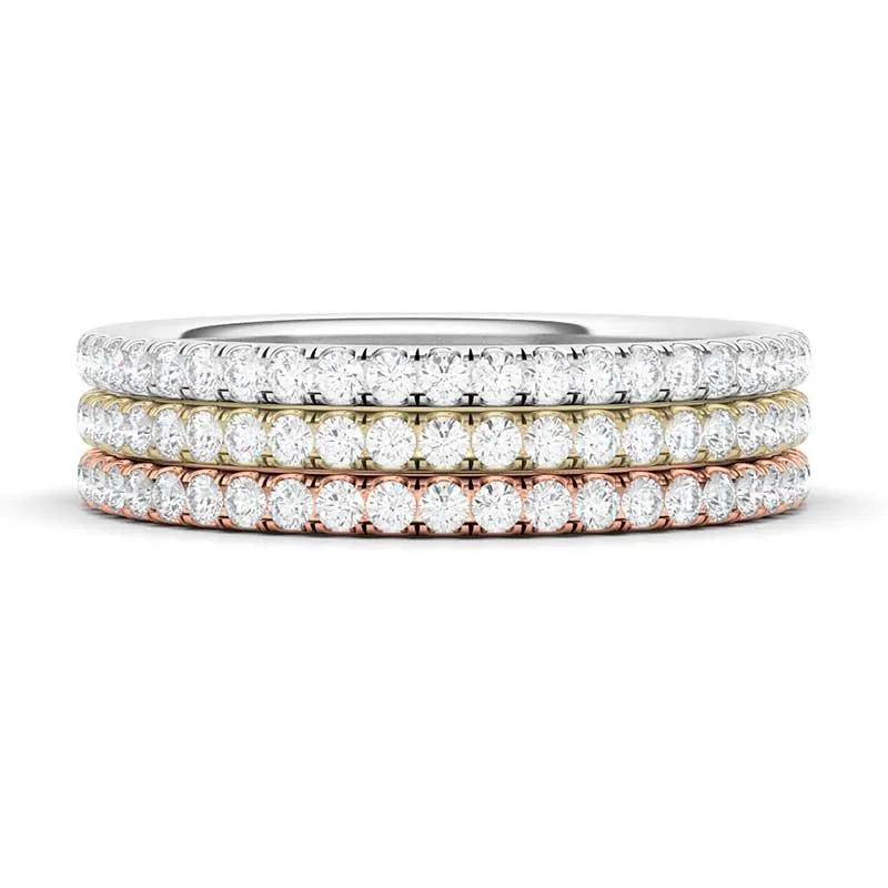 Half Pave Diamond Band