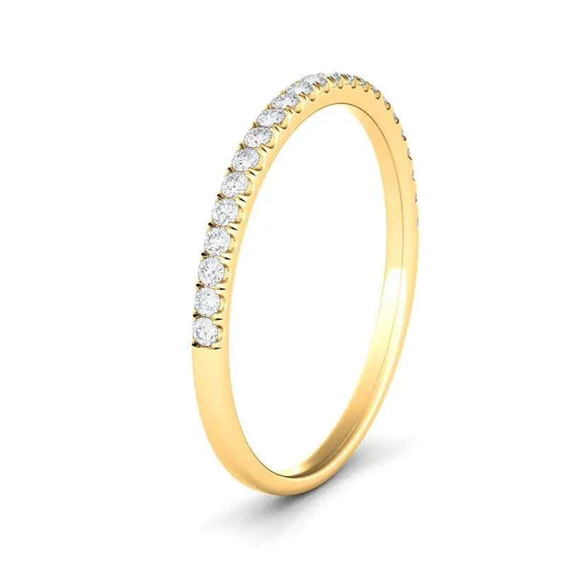 Half Pave Diamond Band