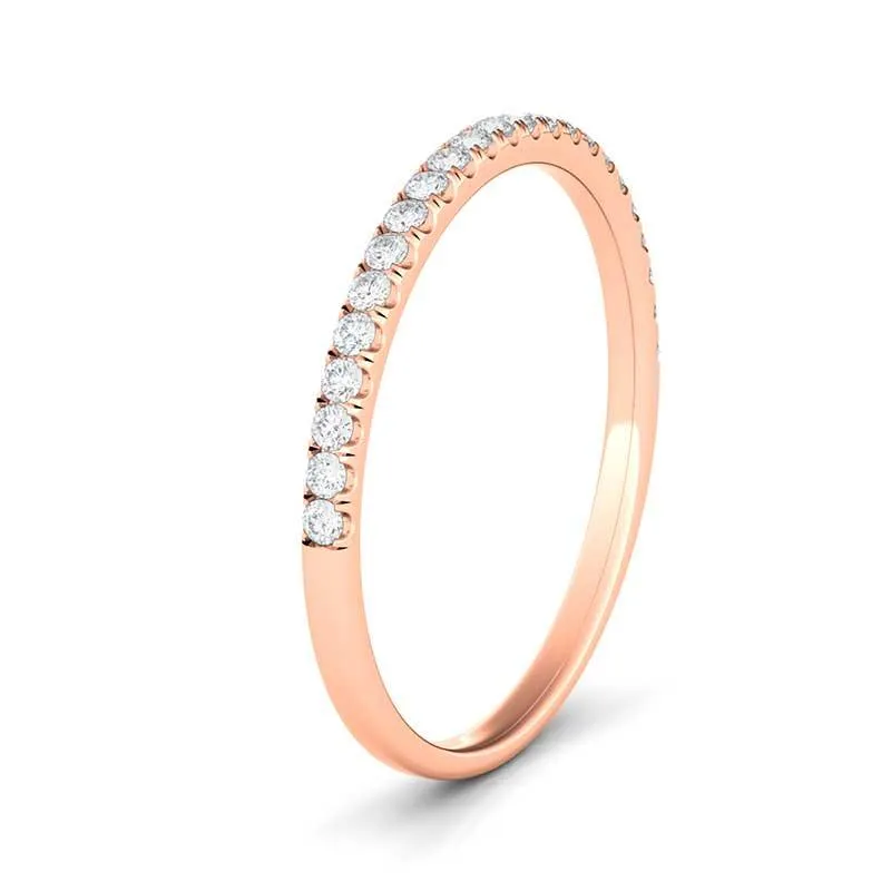 Half Pave Diamond Band