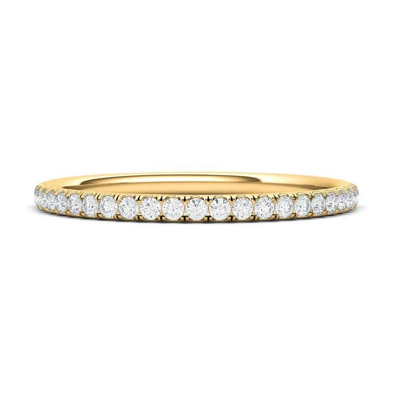 Half Pave Diamond Band