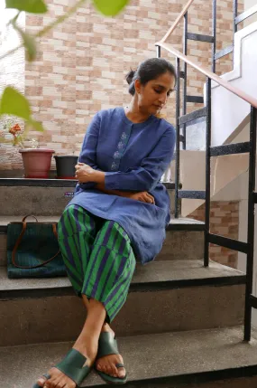 Hasu Linen Placket Tunic & Printed Sienna Fit Pants