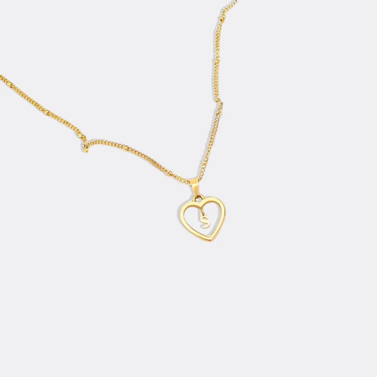 Heart Initial Necklace