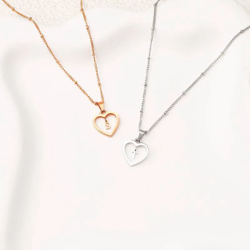 Heart Initial Necklace