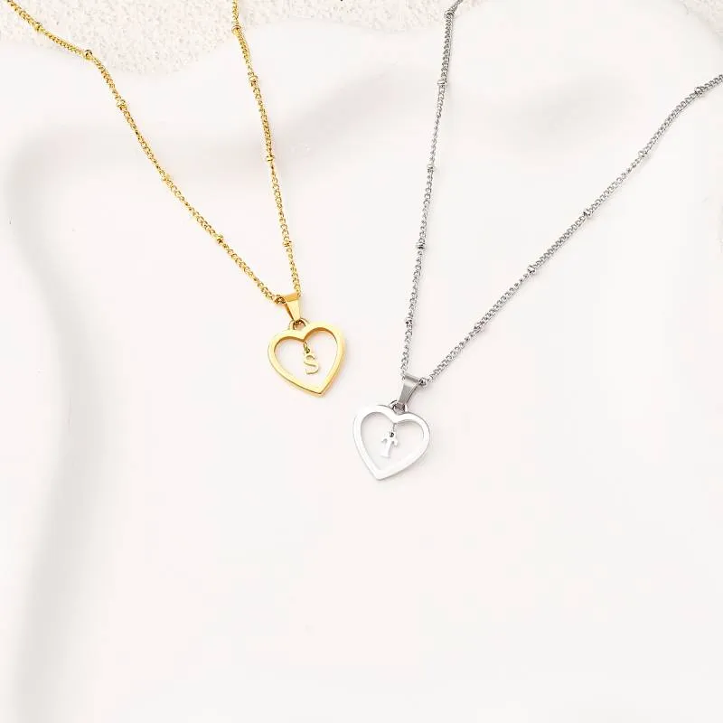 Heart Initial Necklace