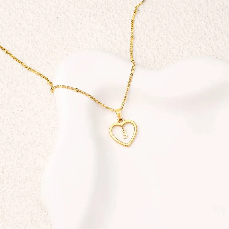 Heart Initial Necklace