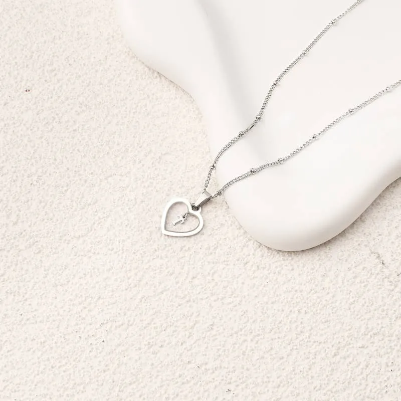 Heart Initial Necklace