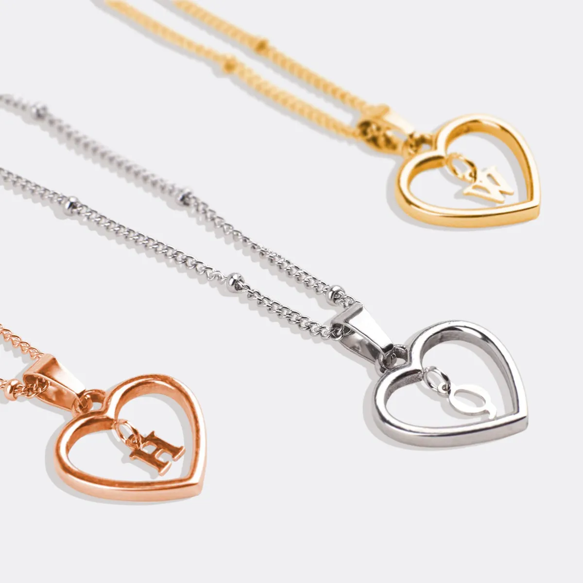 Heart Initial Necklace