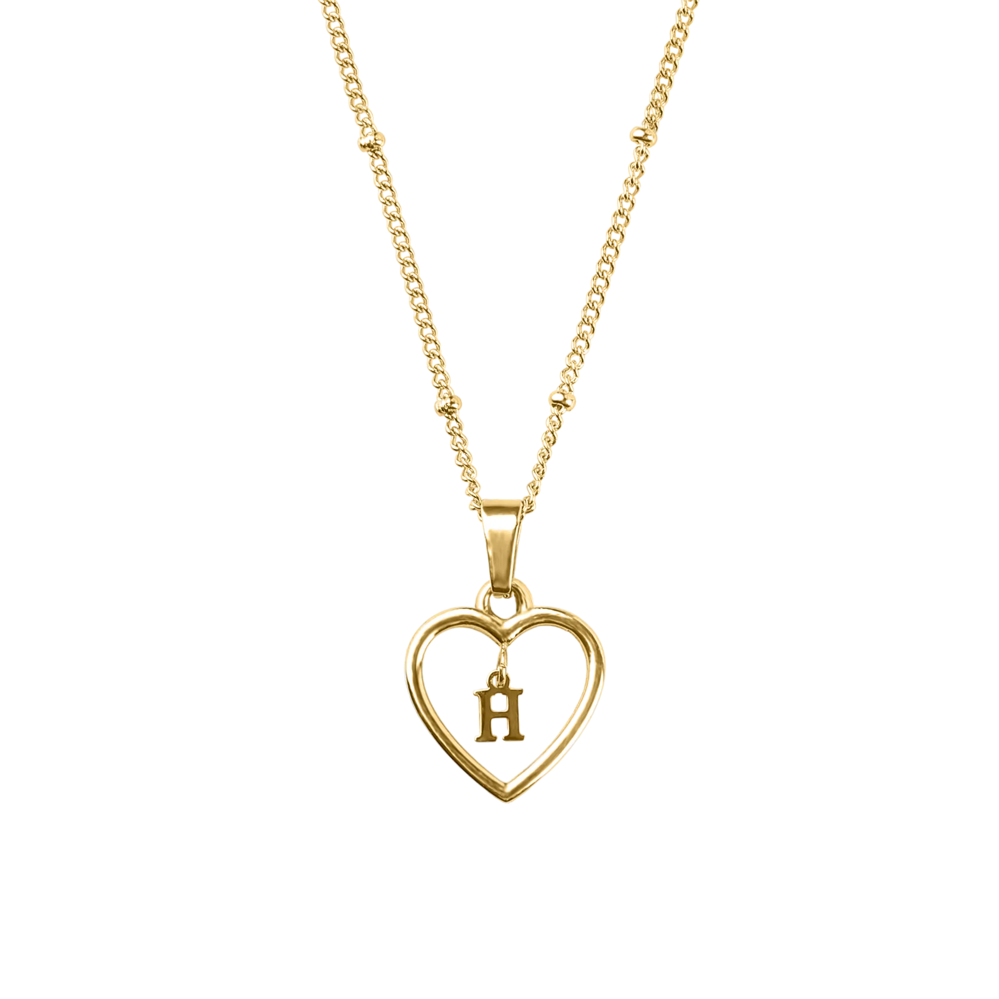 Heart Initial Necklace