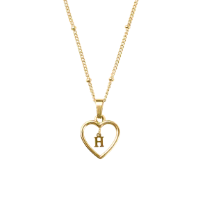 Heart Initial Necklace