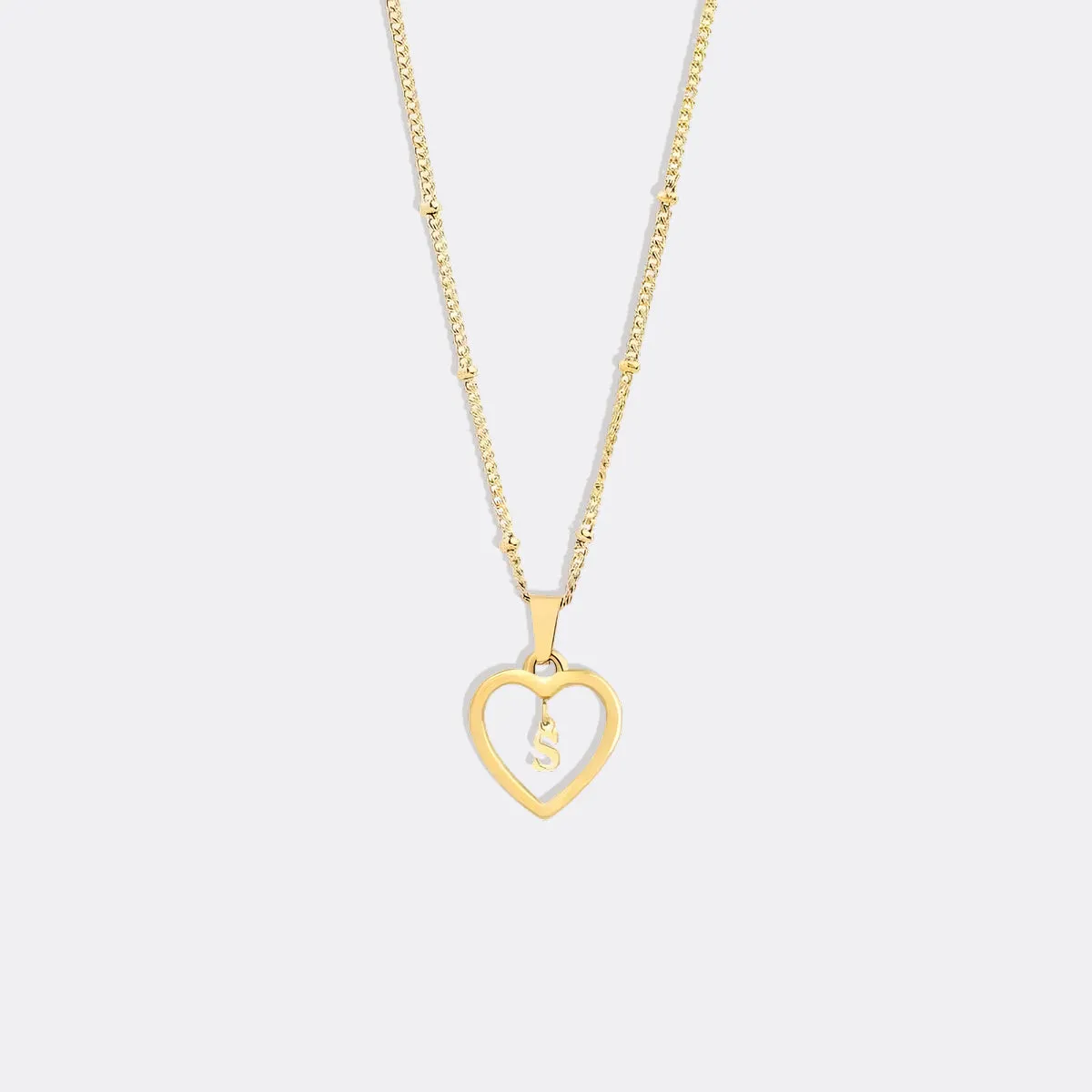 Heart Initial Necklace