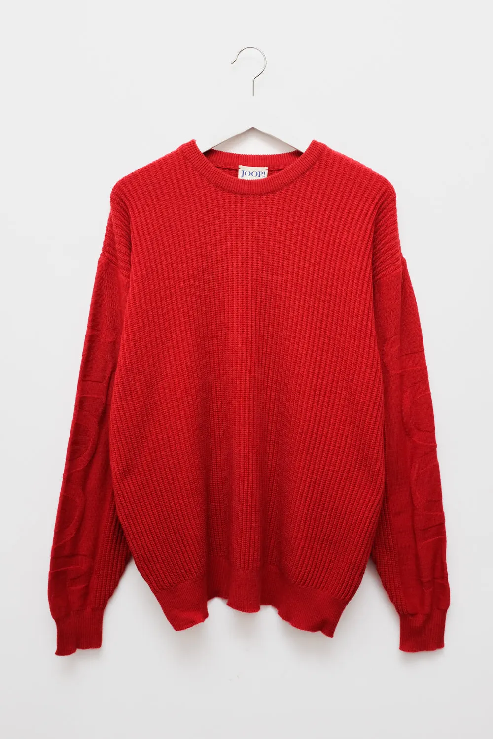 JOOP RED WOOL VINTAGE SWEATER