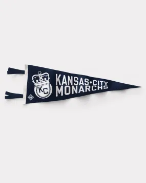 Kansas City Monarchs KC Crown Vintage Navy Pennant