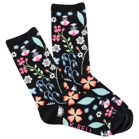 K.Bell Women's Floral Crew Sock