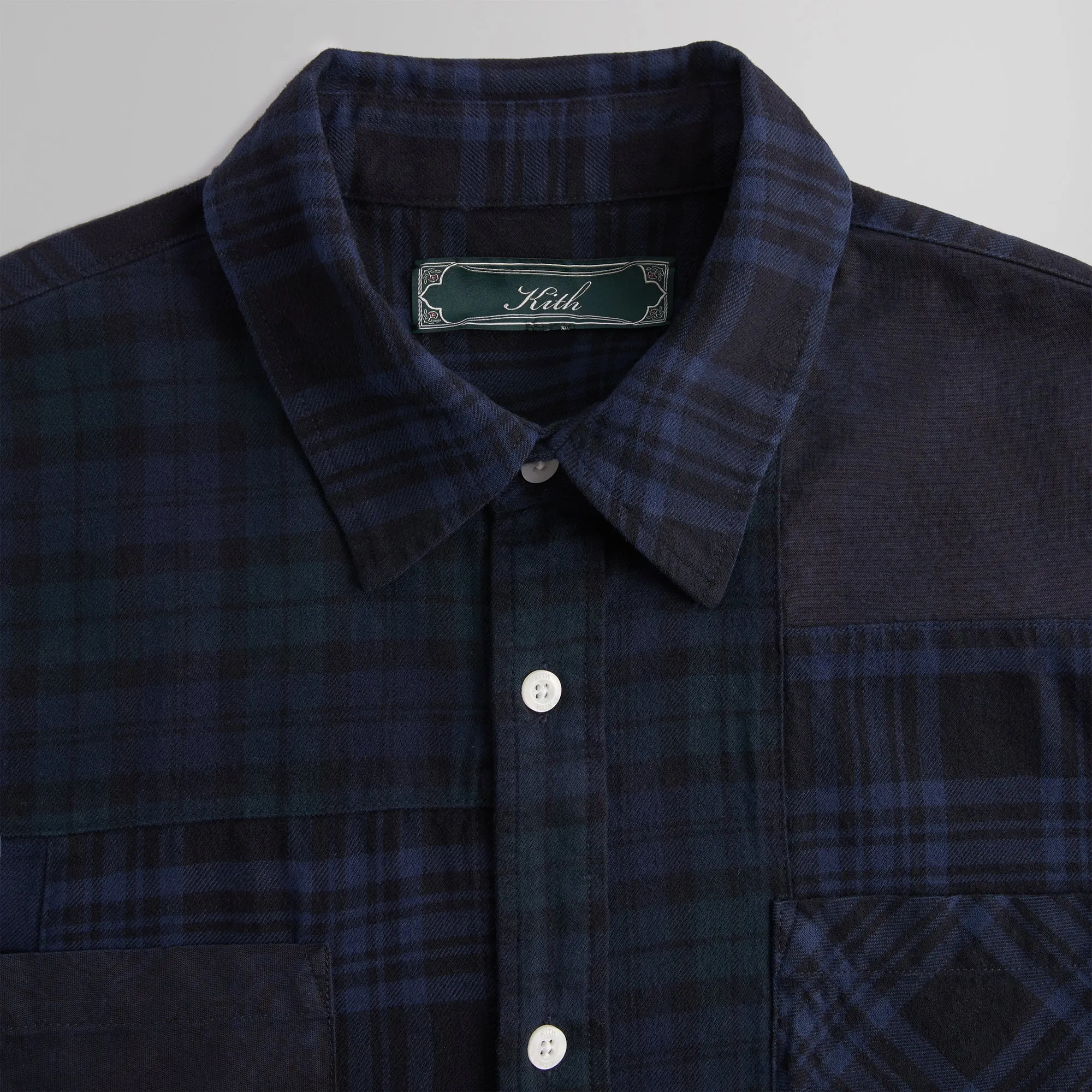 Kith Patchwork Jaydin Buttondown Shirt - Nocturnal