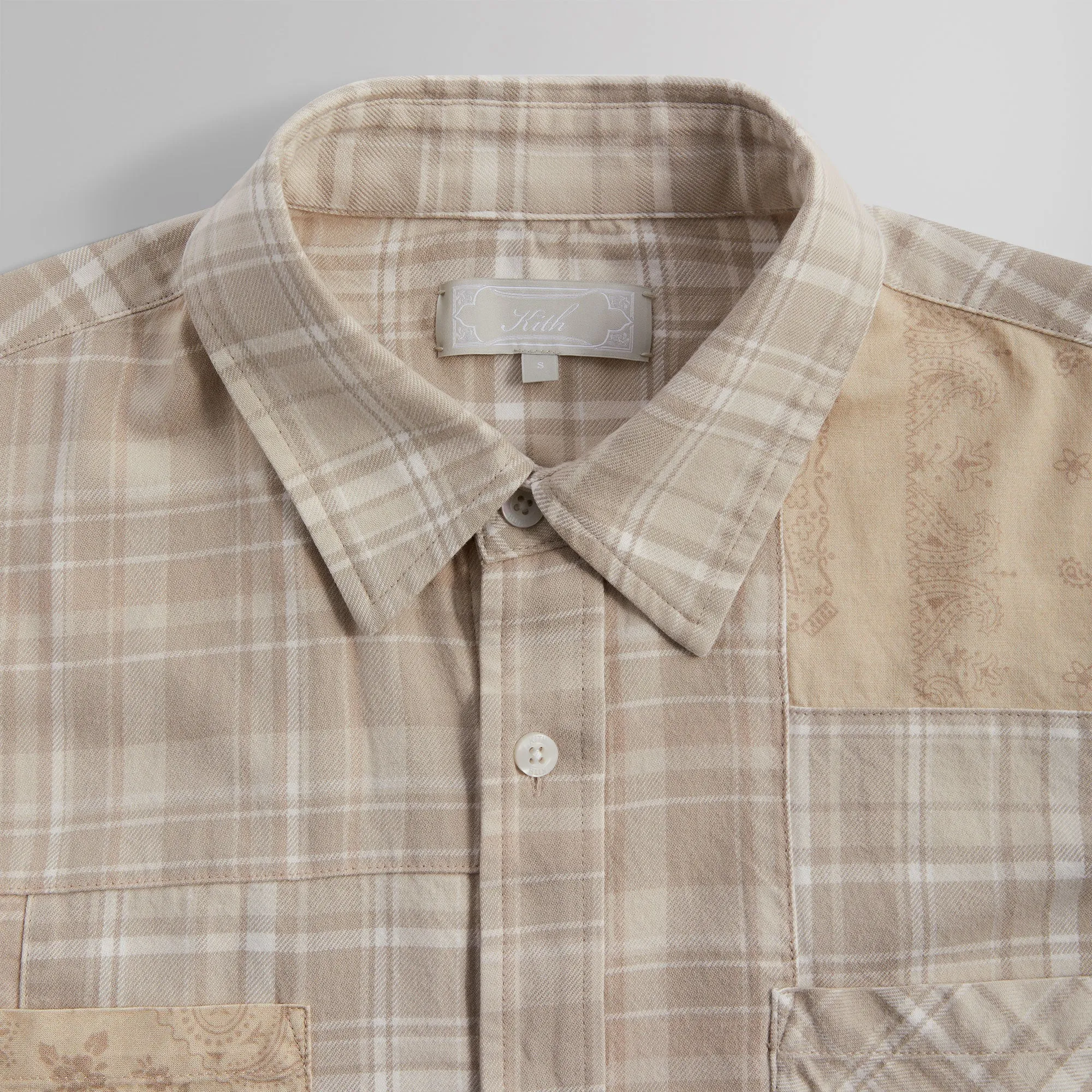 Kith Patchwork Jaydin Buttondown Shirt - Sediment