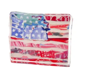 Lauren Dunn Red, Stars & Stripes Acrylic Block - Bitty