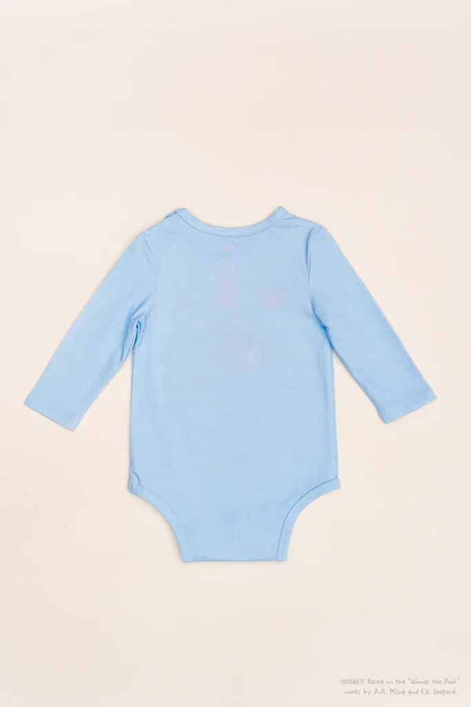 Long-Sleeve Onesie - Blue Busy Bee Pooh