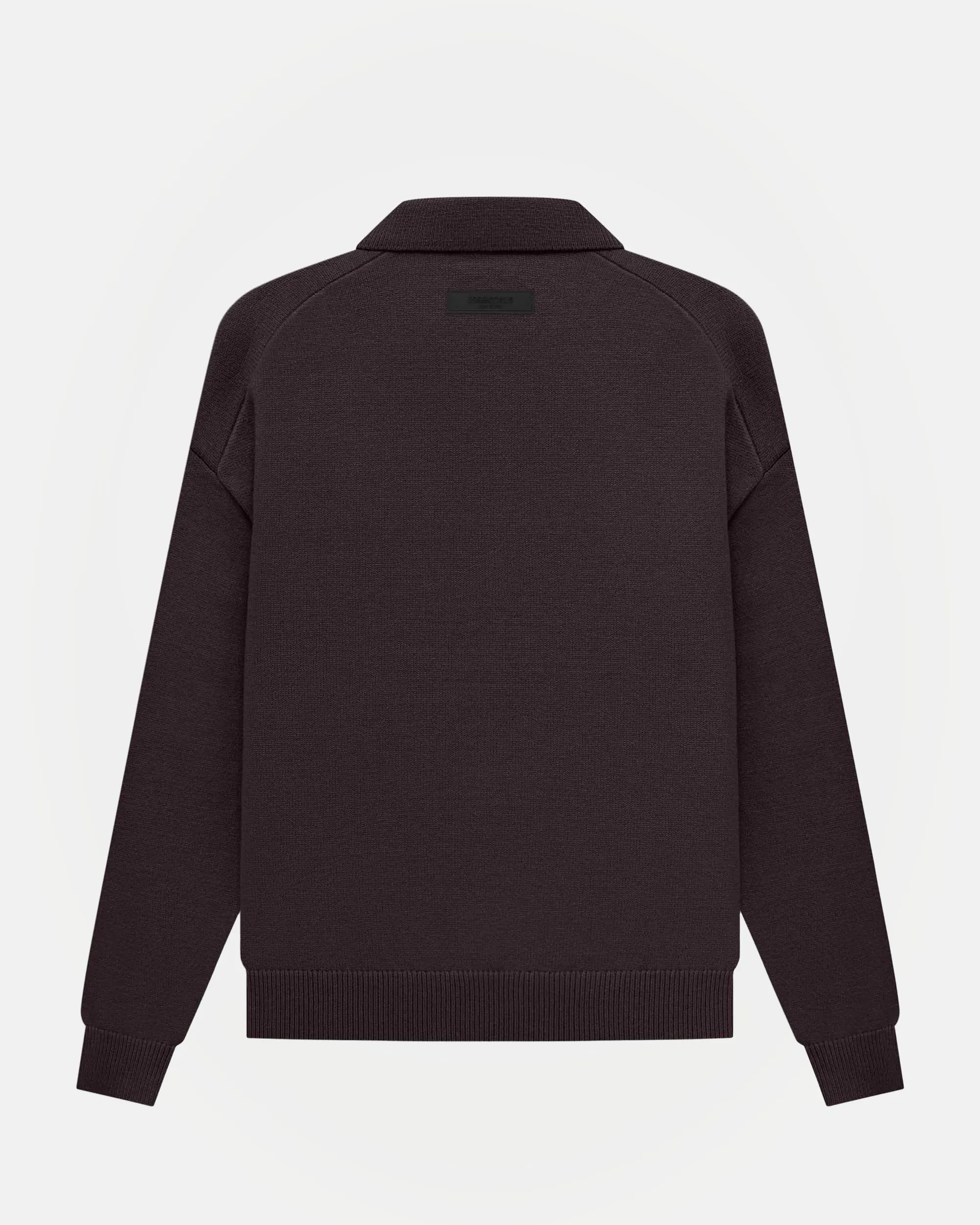 Long Sleeve Polo in Plum