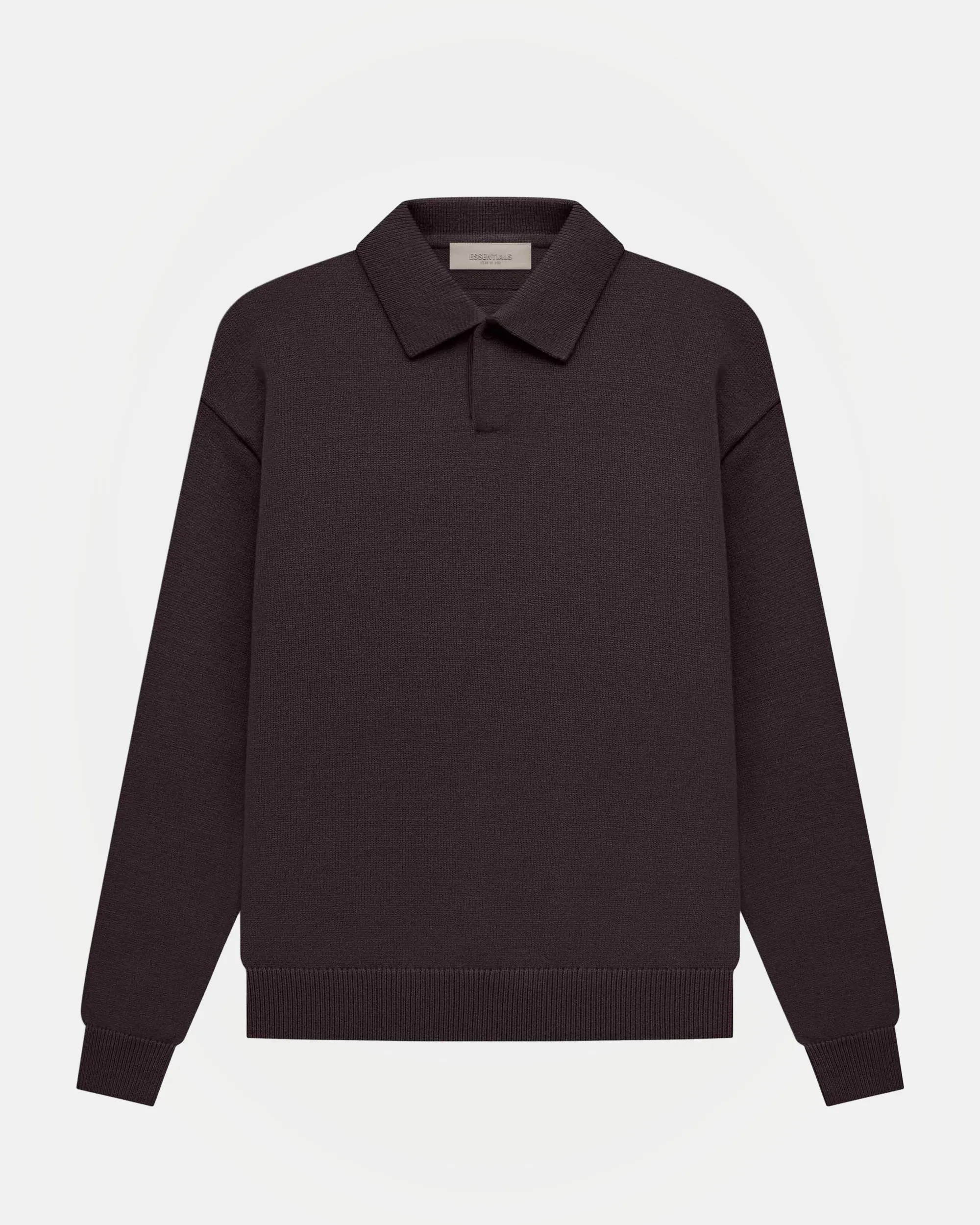 Long Sleeve Polo in Plum