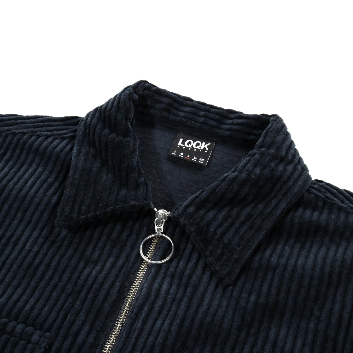 LQQK STUDIO SIGNATURE LONG SLEEVE WORKSHIRT NAVY CORD