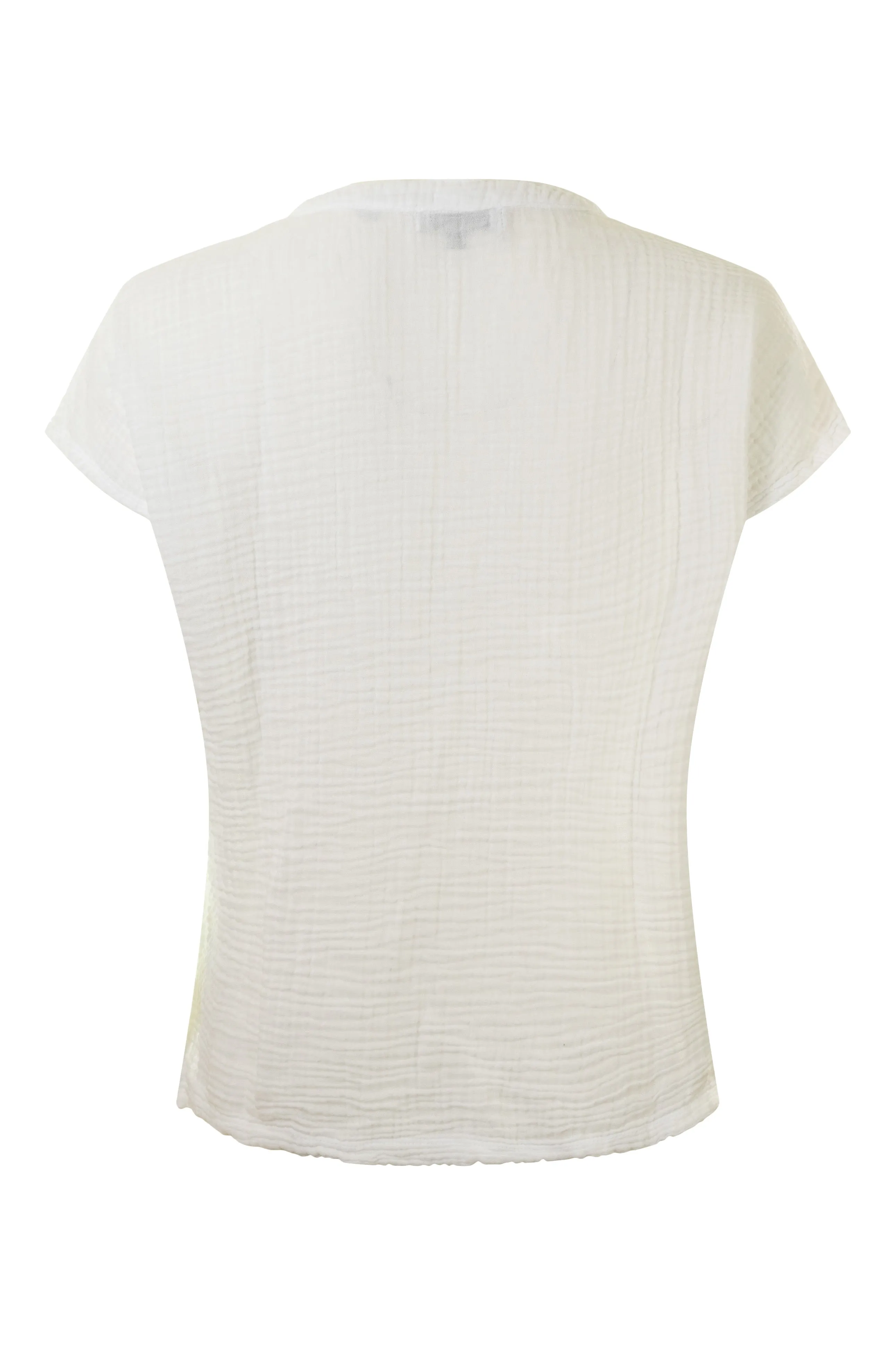 Michael Stars Naomi Split Neck Gauze Top