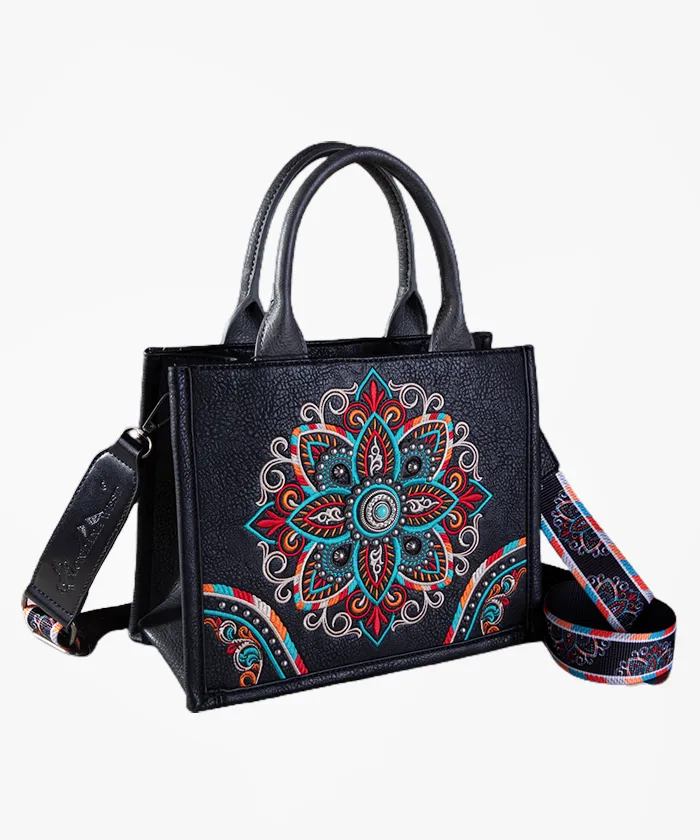 Montana West Floral Embroidered Tote Bag