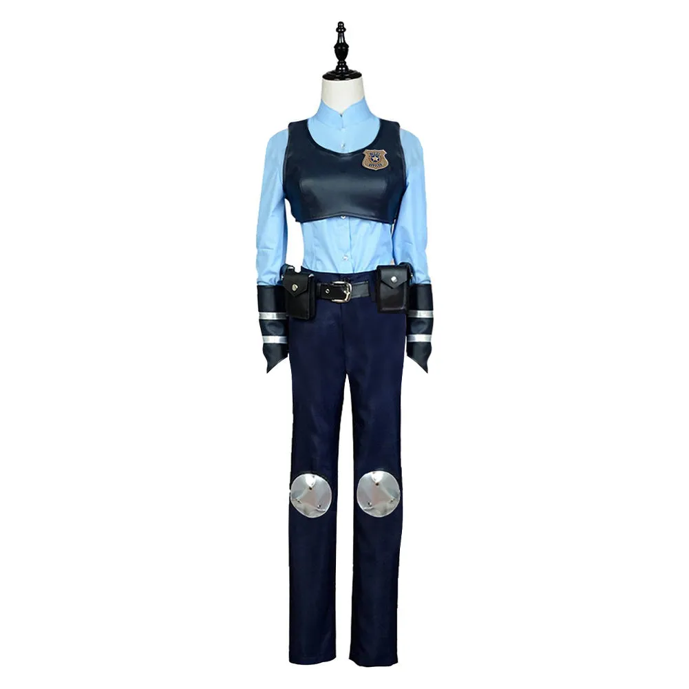 [mrcos] Judy Hopps Cosplay Costume Police Uniform Set School Festival Party Event Shooting Halloween (S)