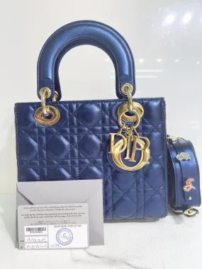 My Lady Dior Small Bag Blue Calfskin