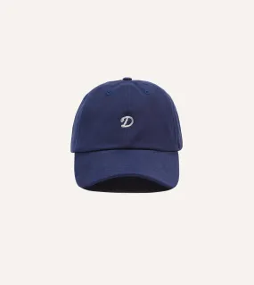 Navy Chainstitch 'D' Cotton Twill Baseball Cap