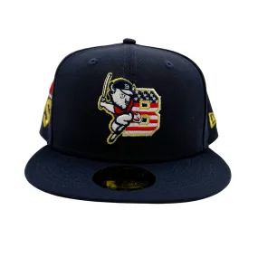 New Era Buffalo Bisons Stars & Stripes Navy Fitted Hat