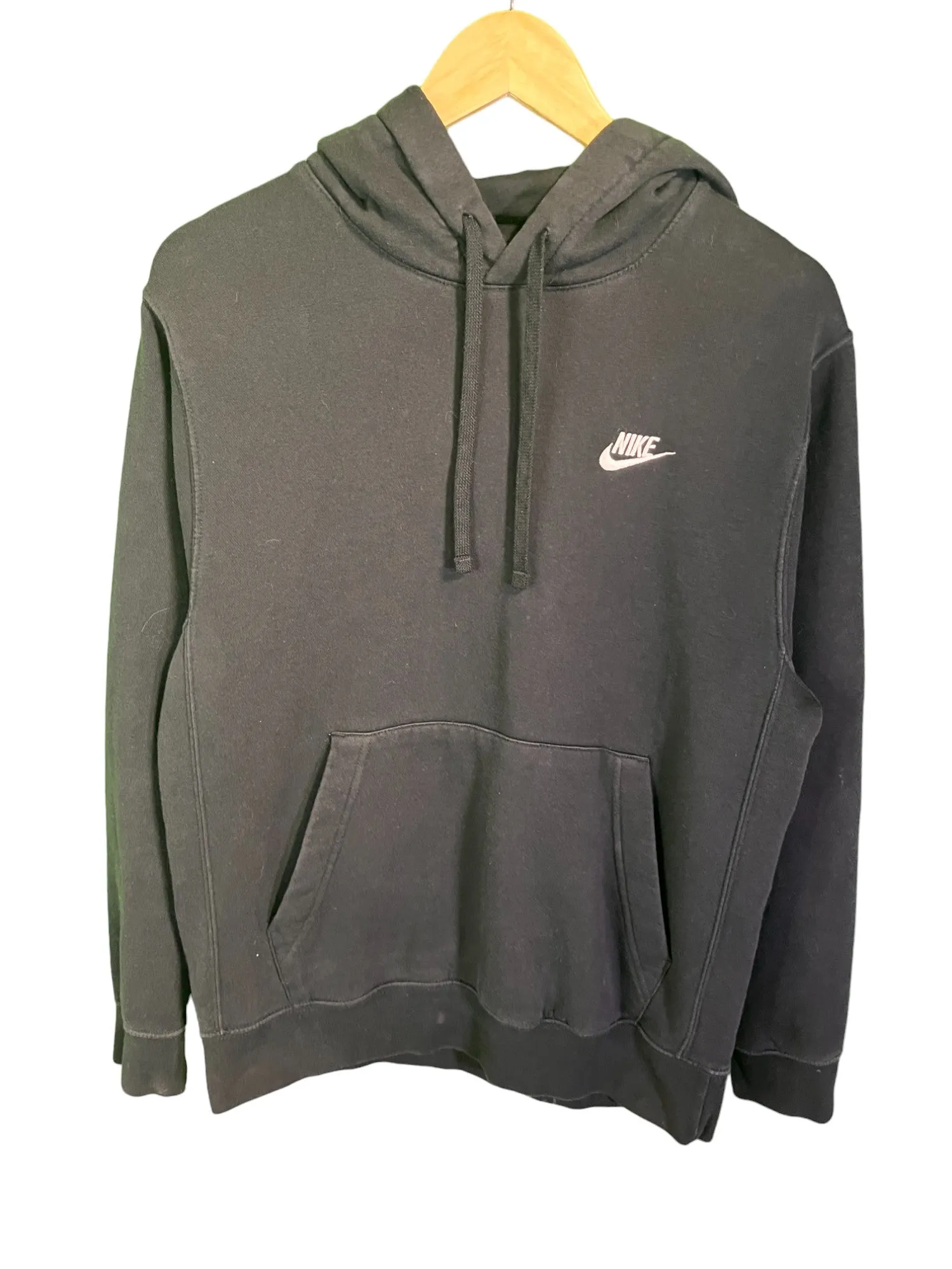 Nike Classic Futura Logo Black Swoosh Hoodie Size Small