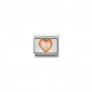 Nomination LINK COMPOSABLE CLASSIC PIETRA CUORE CON CORALLO ROSA 030501/10