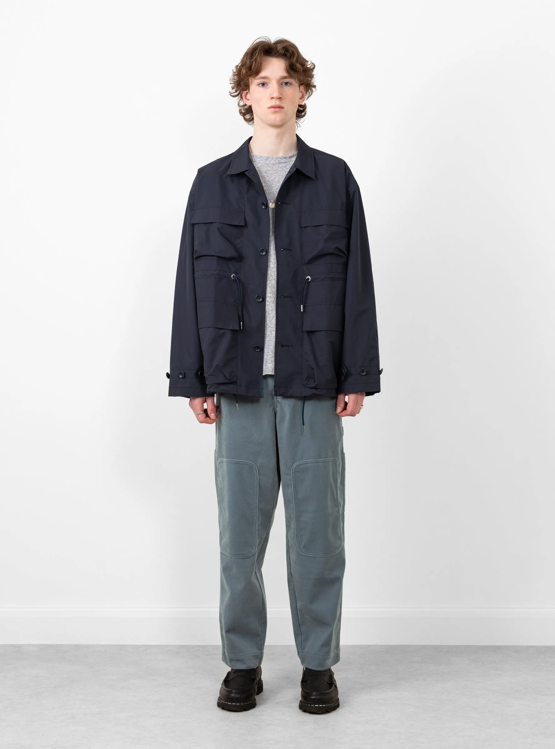 Paper Touch Feather Blouson Navy