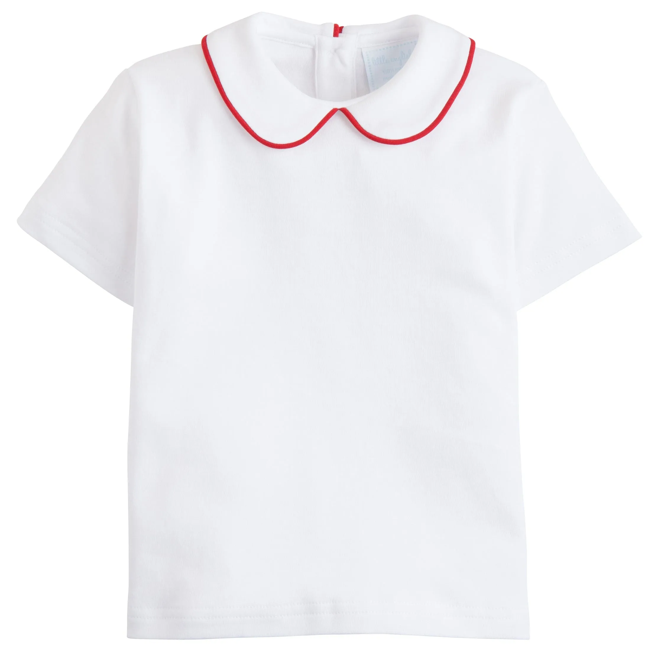 Piped Peter Pan Short Sleeve - Red