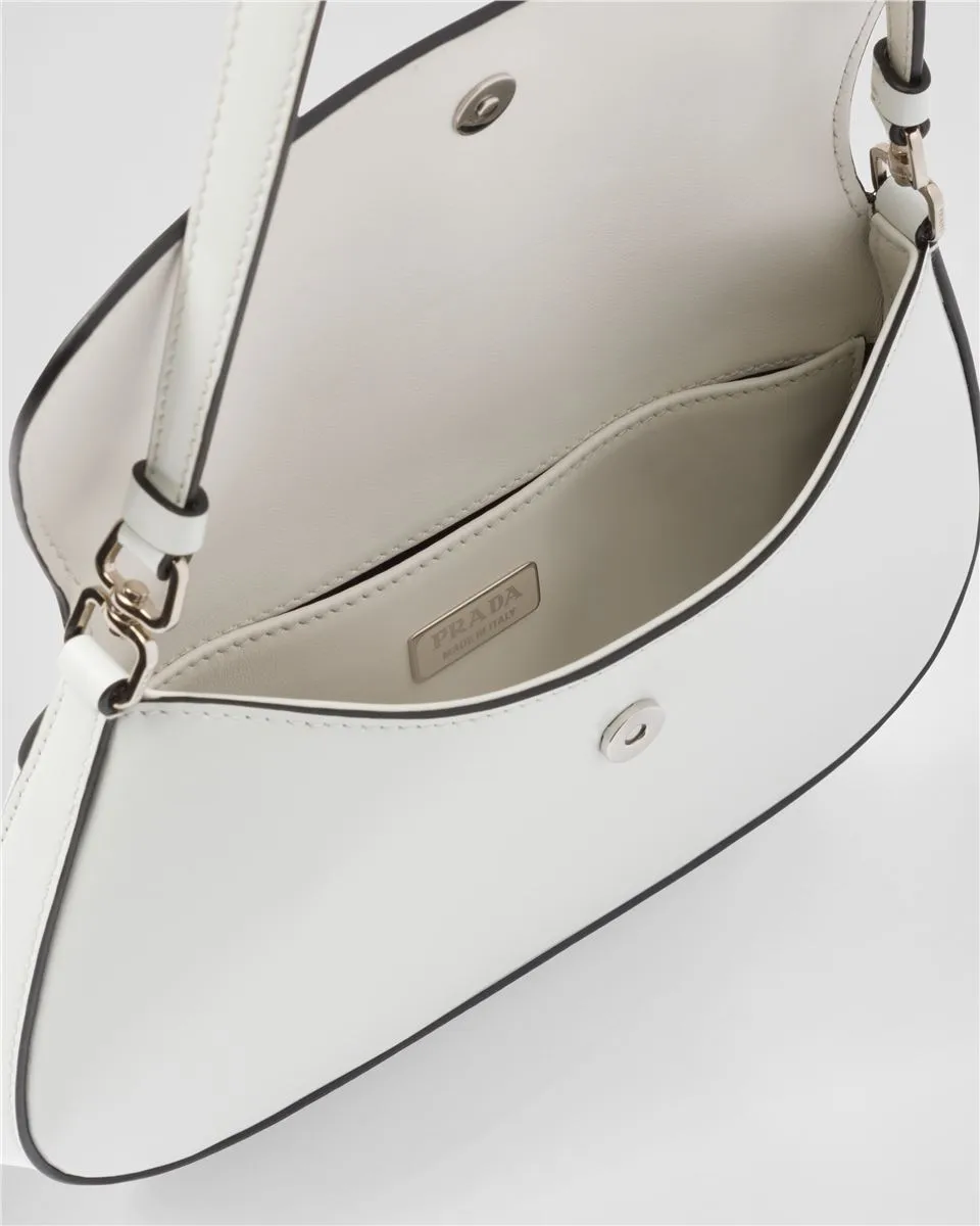 PRADA CLEO BRUSHED LEATHER SHOULDER BAG WITH FLAP