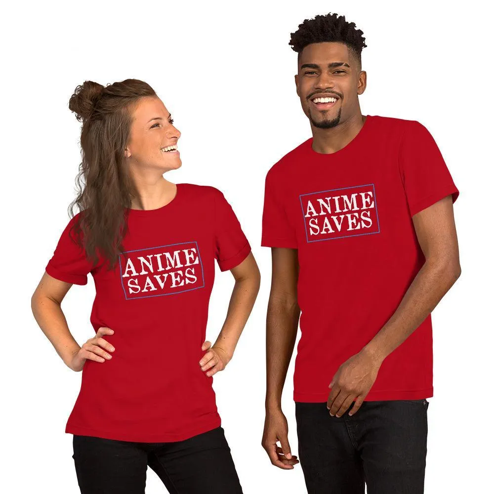 "Anime Saves" Short-Sleeve Unisex T-Shirt