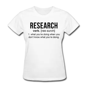 "Research" (black) - Women's T-Shirt