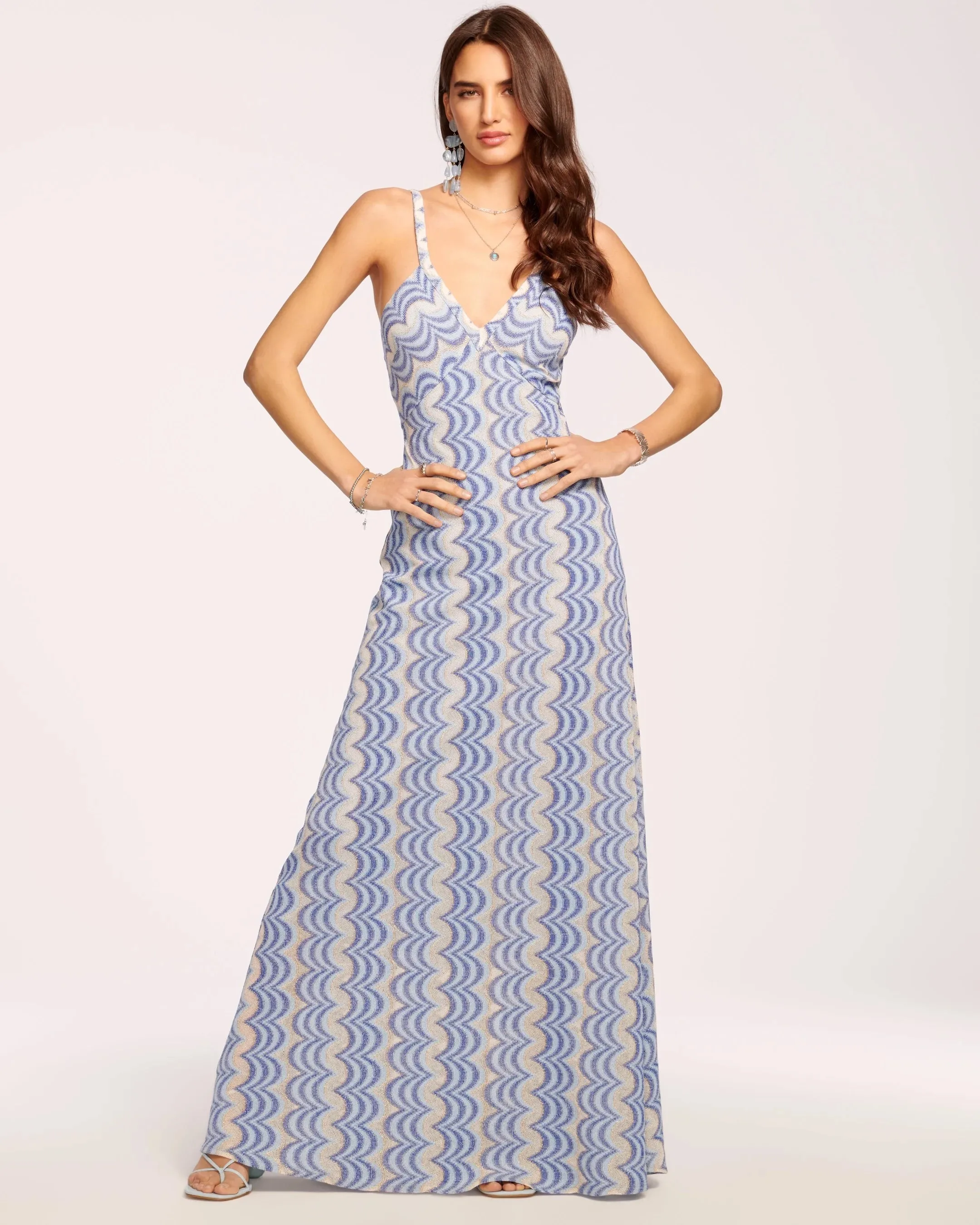 Ramy Brook - Genevieve Maxi Dress - Blue Wavey