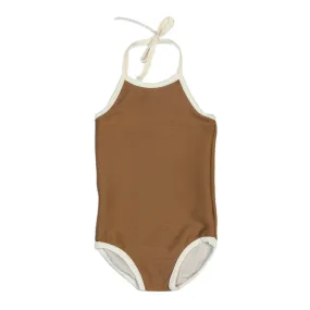 Ribbed Swimsuit-Pecan