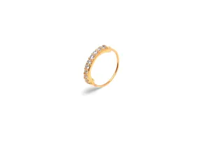 Round cut Nose Ring (Gold Plated 925 Sterling Silver)