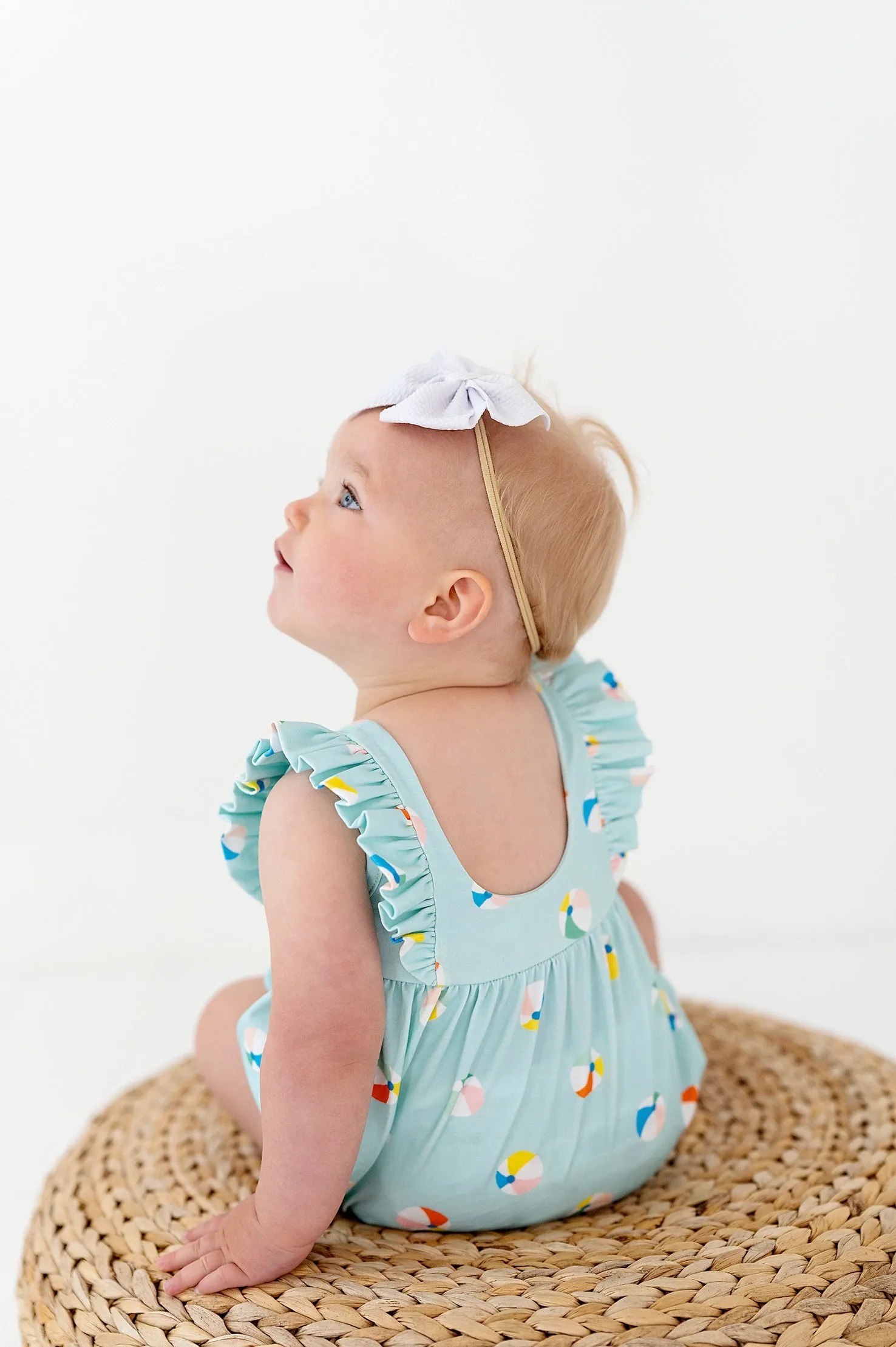 Ruffle Sleeve Bubble - Beach Ball