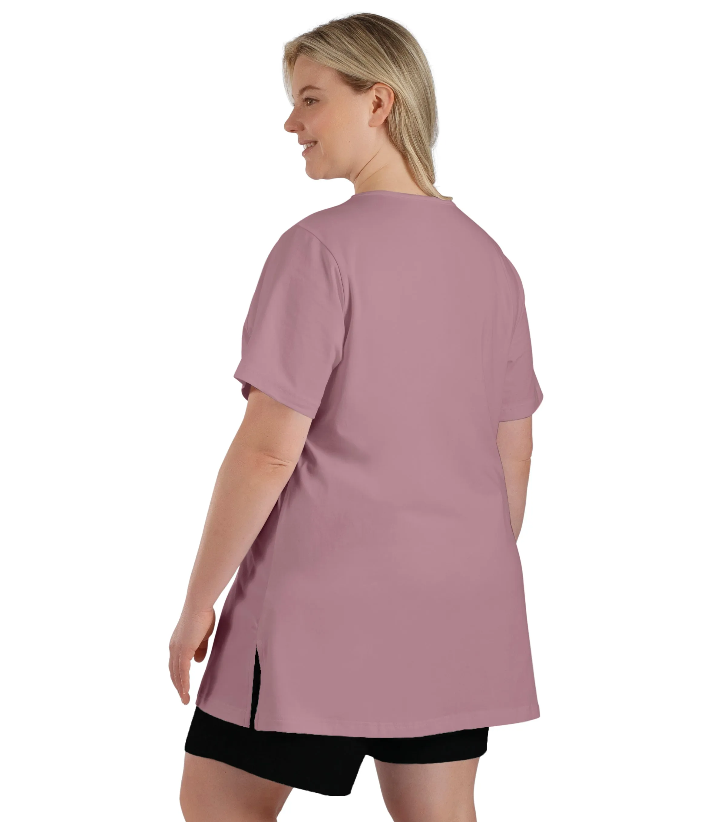 Stretch Naturals Lite V-Neck Short Sleeve Top Classic Colors - FINAL SALE