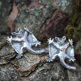 Sugar Gliders in Flight Earrings