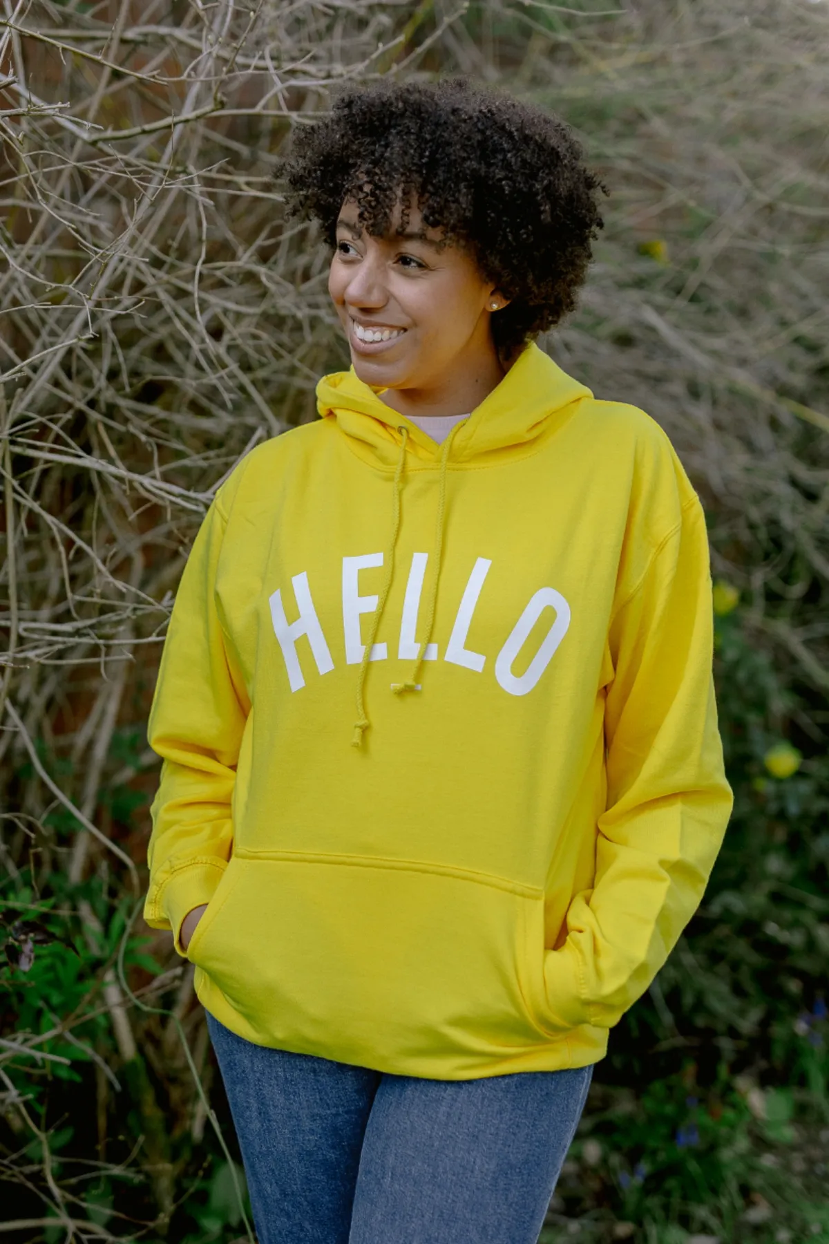 Sun Yellow Hello Hoodie