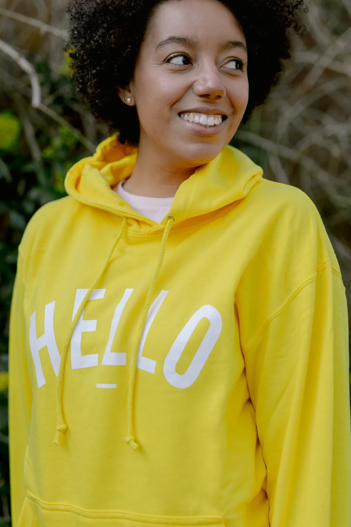 Sun Yellow Hello Hoodie