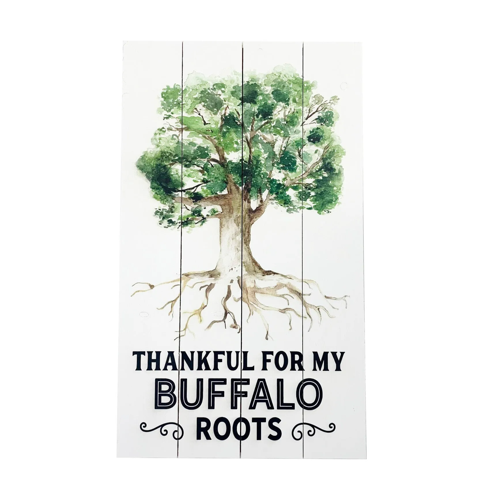 Thankful For My Buffalo Roots Wooden Sign