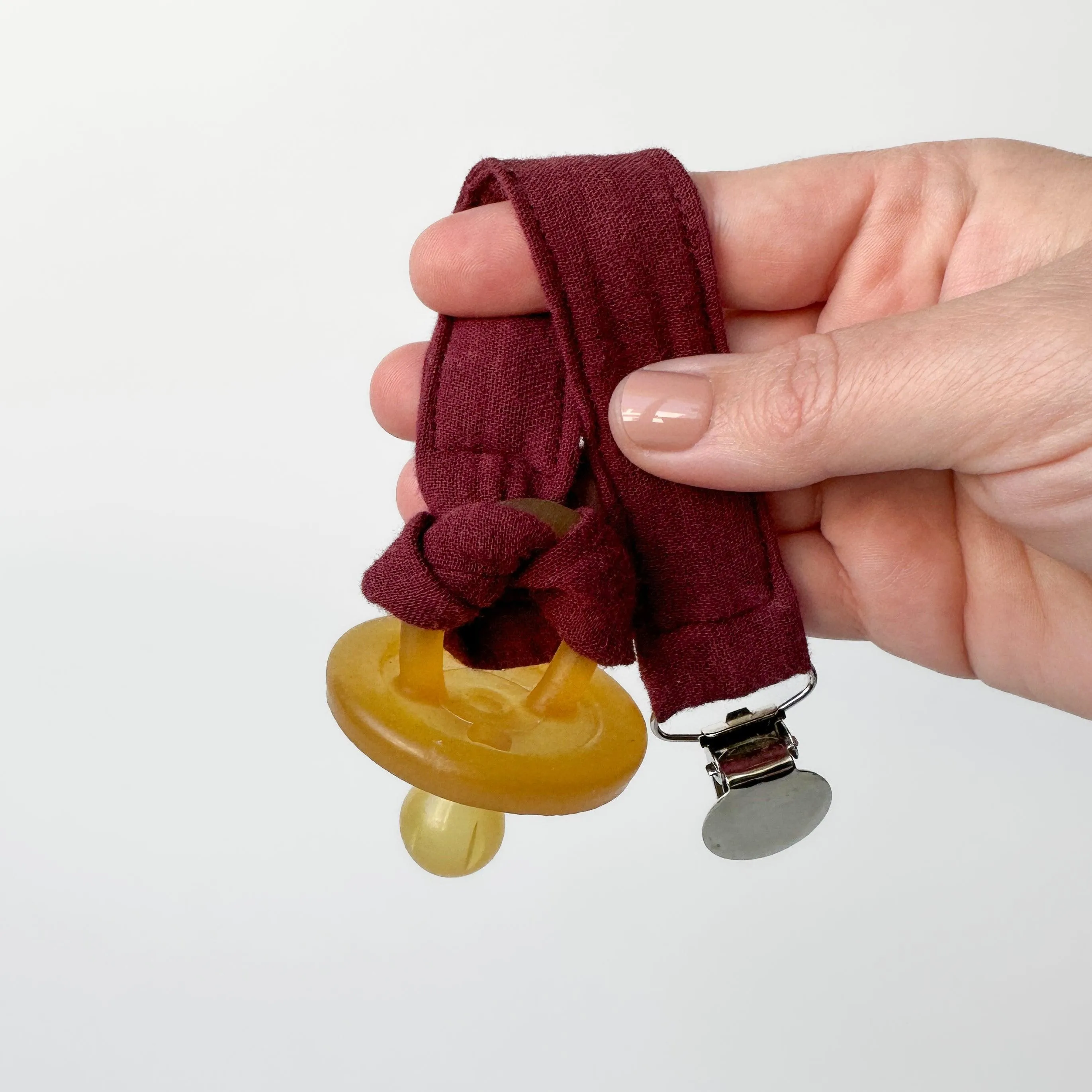 The Classic Gauze Pacifier Clip - MANY COLORS AVAILABLE